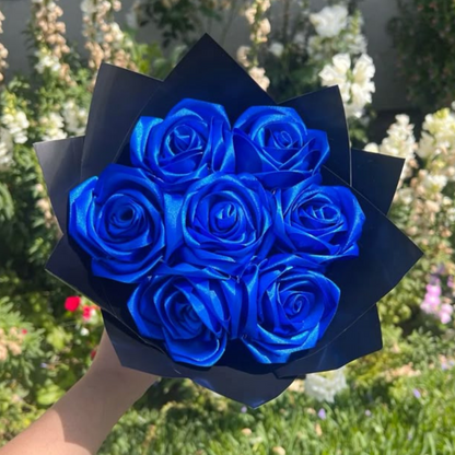 7 Count Mixed Satin Rose Bouquet