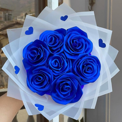 7 Count Mixed Satin Rose Bouquet