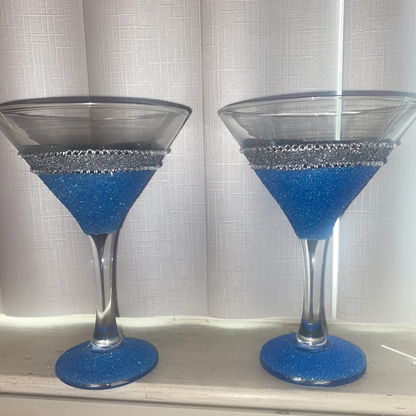 Luxury Custom Glitter Martini Glass