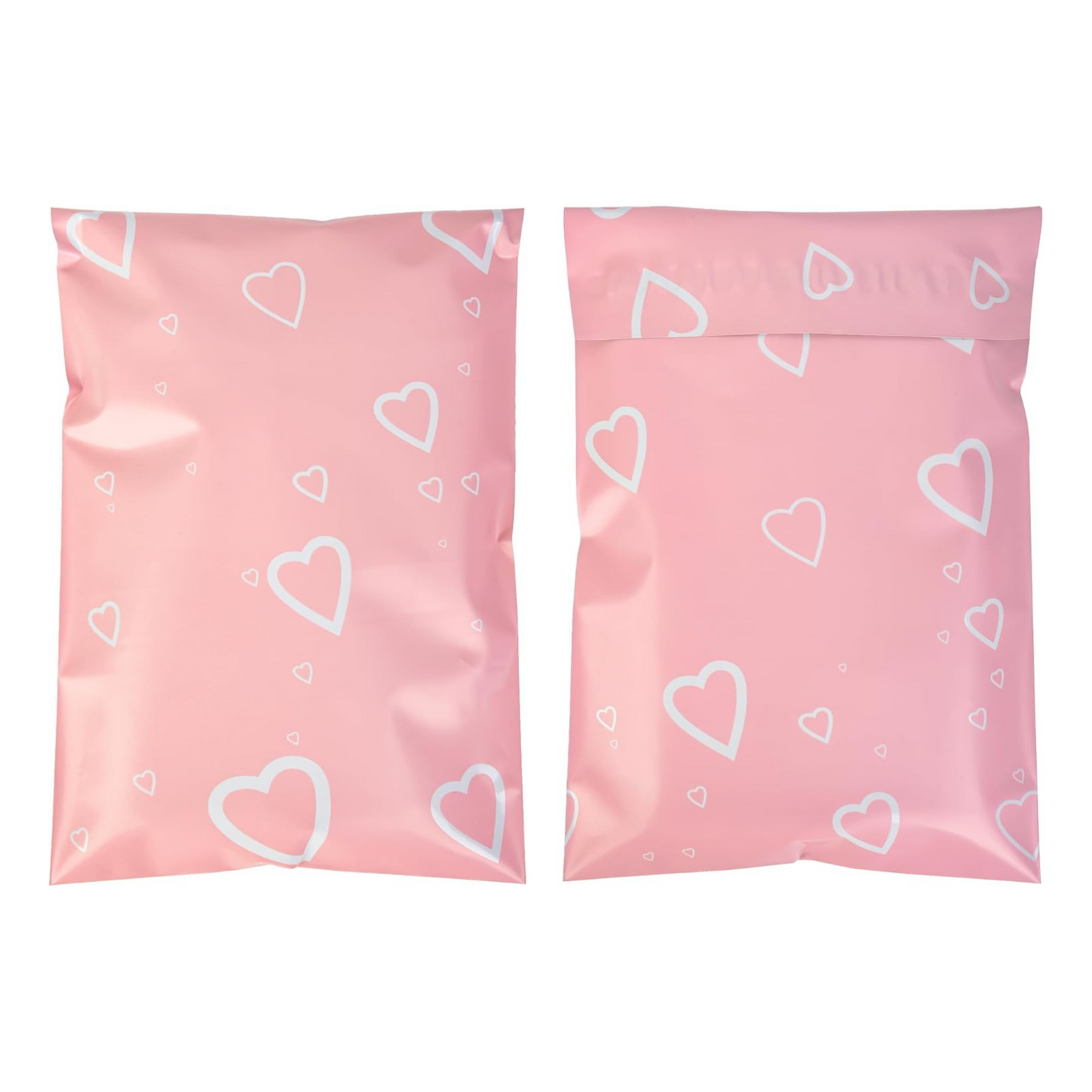 6x9 Inches Pink Heart Poly Mailer Bags