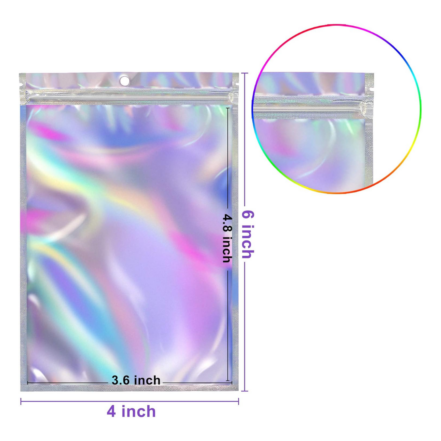 4x6 Inch Holographic Bags