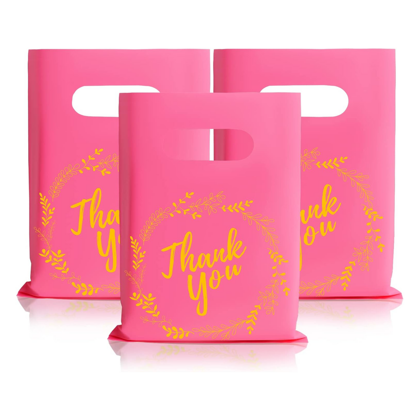 6x8 Pink Thank You Merchandise Bags
