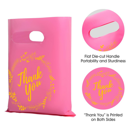 6x8 Pink Thank You Merchandise Bags
