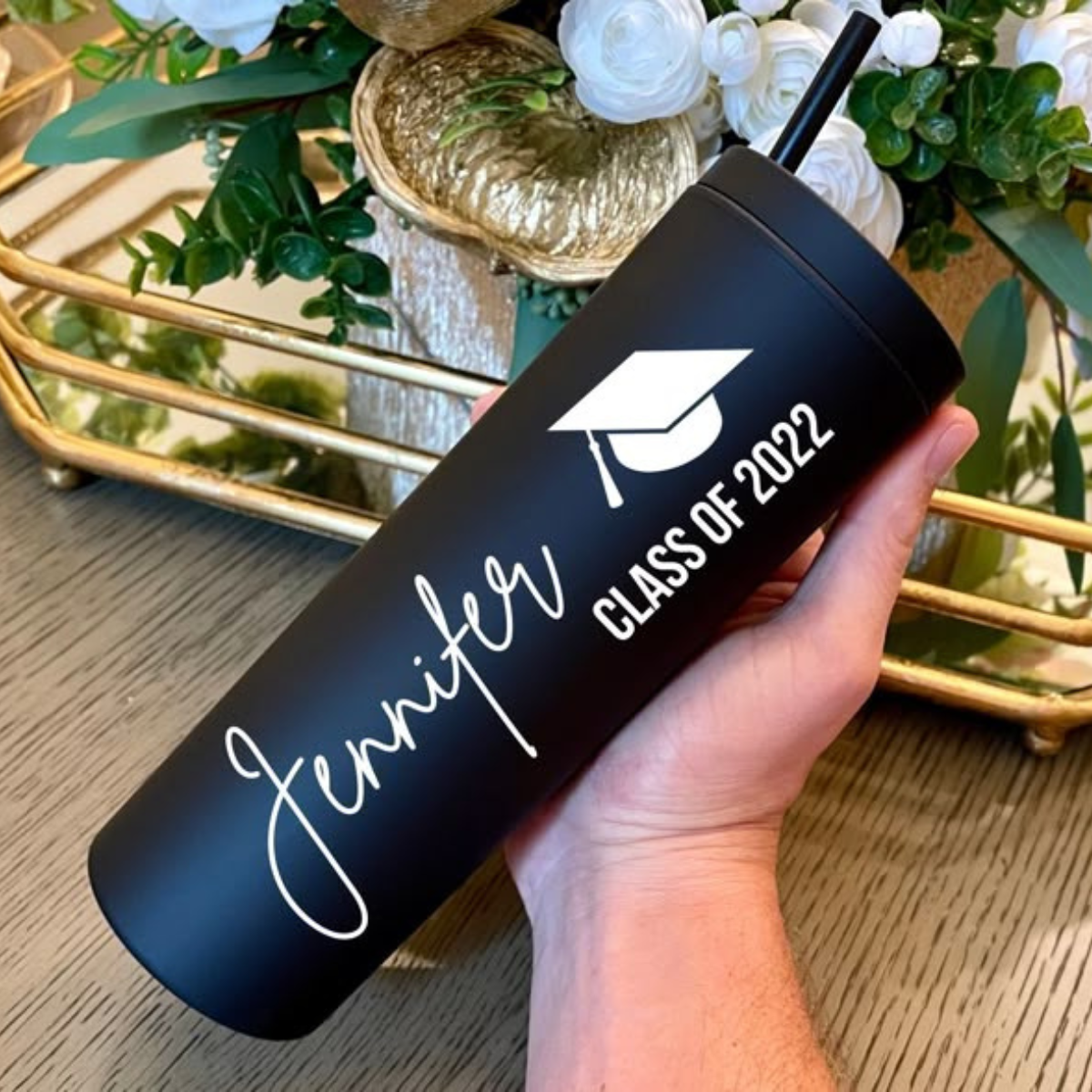 Personalized Black Name Tumbler