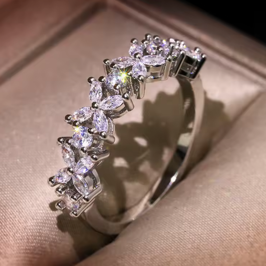 Luna Blossom Sterling Silver Ring
