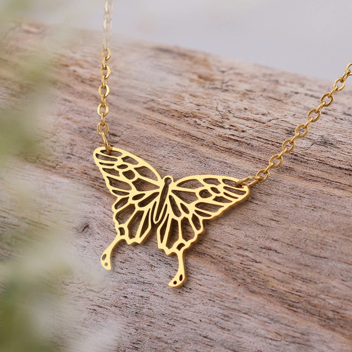 Hallow Butterfly Necklace