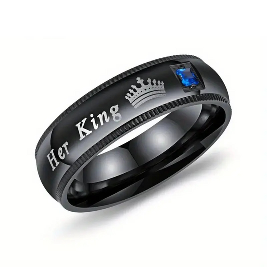 Her King Black Promise Ring