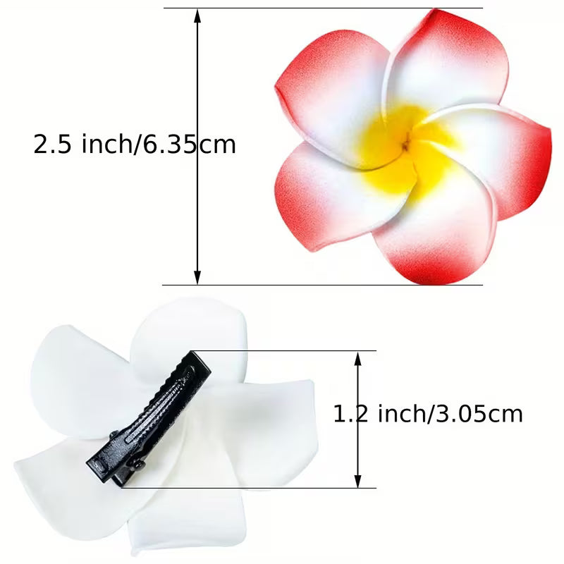 Hawaiian Flower Hair Clips