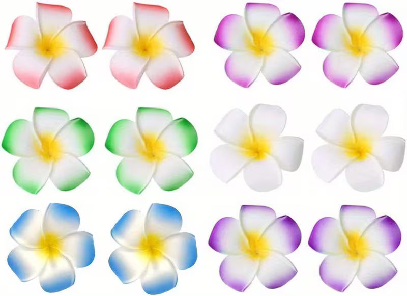 Hawaiian Flower Hair Clips