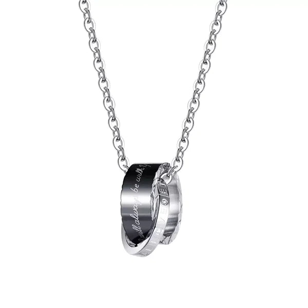 Eternal Love Double Ring Couples Necklace Set