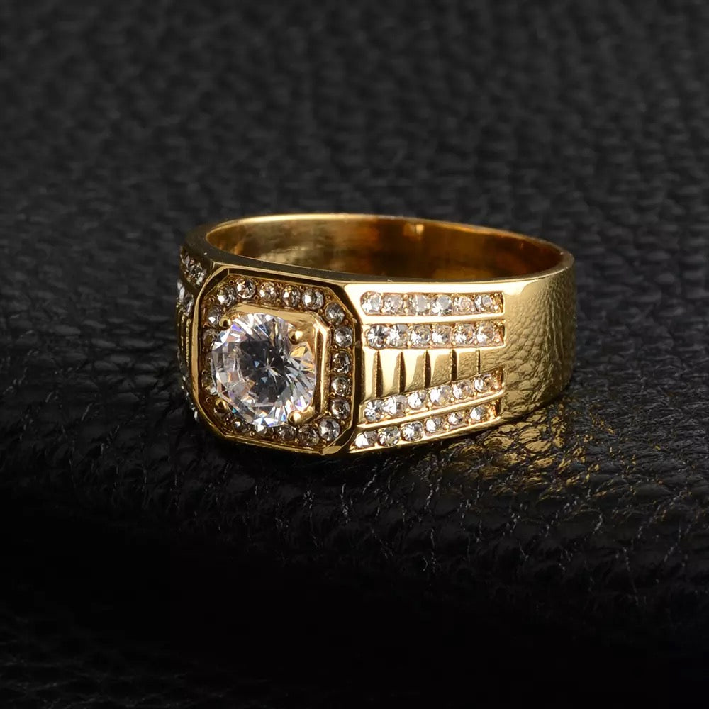 Gold Knight Stainless Steel Ring