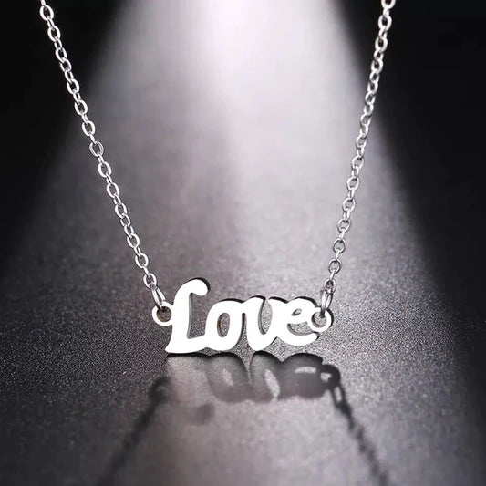 Silver Love Stainless Steel Necklace