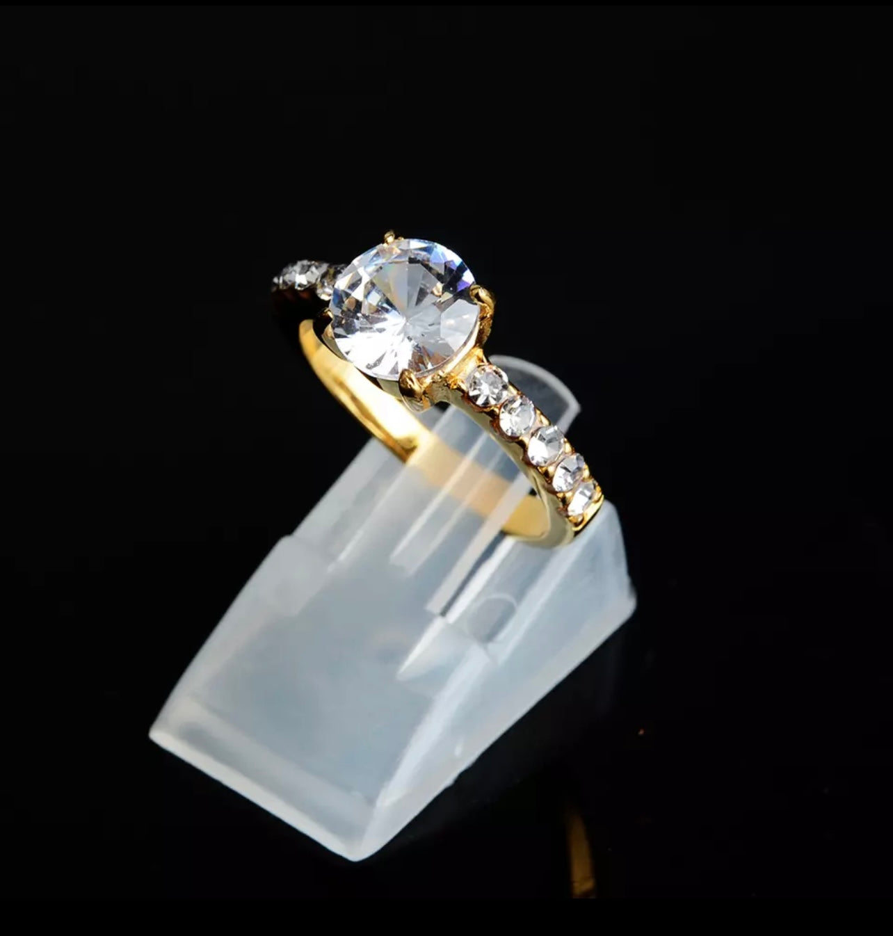 Elegant Gold Stainless Steel Ring