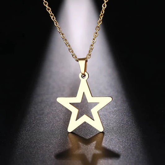 Gold Star Stainless Steel Necklace