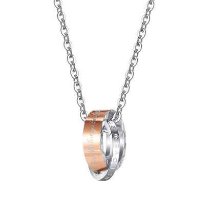 Eternal Love Double Ring Couples Necklace Set