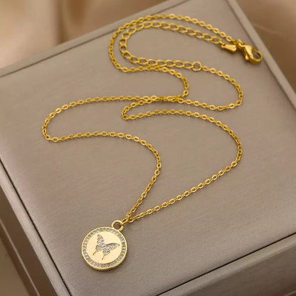 Butterfly Haven Stainless Steel Necklace