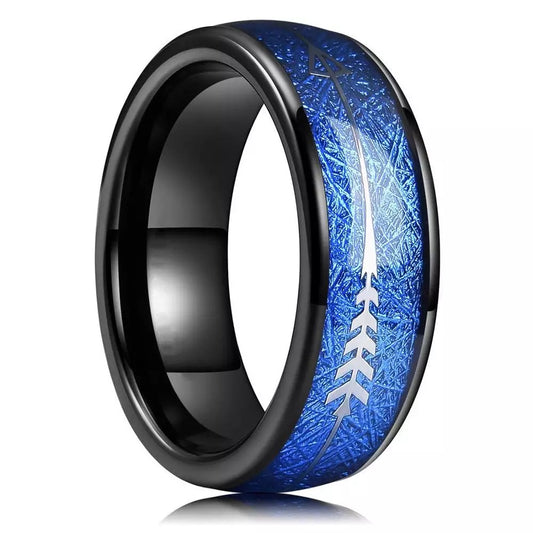 Blue Arrow Stainless Steel Ring