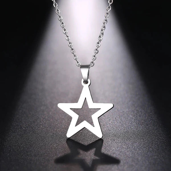 Silver Star Stainless Steel Necklace