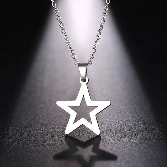 Silver Star Stainless Steel Necklace